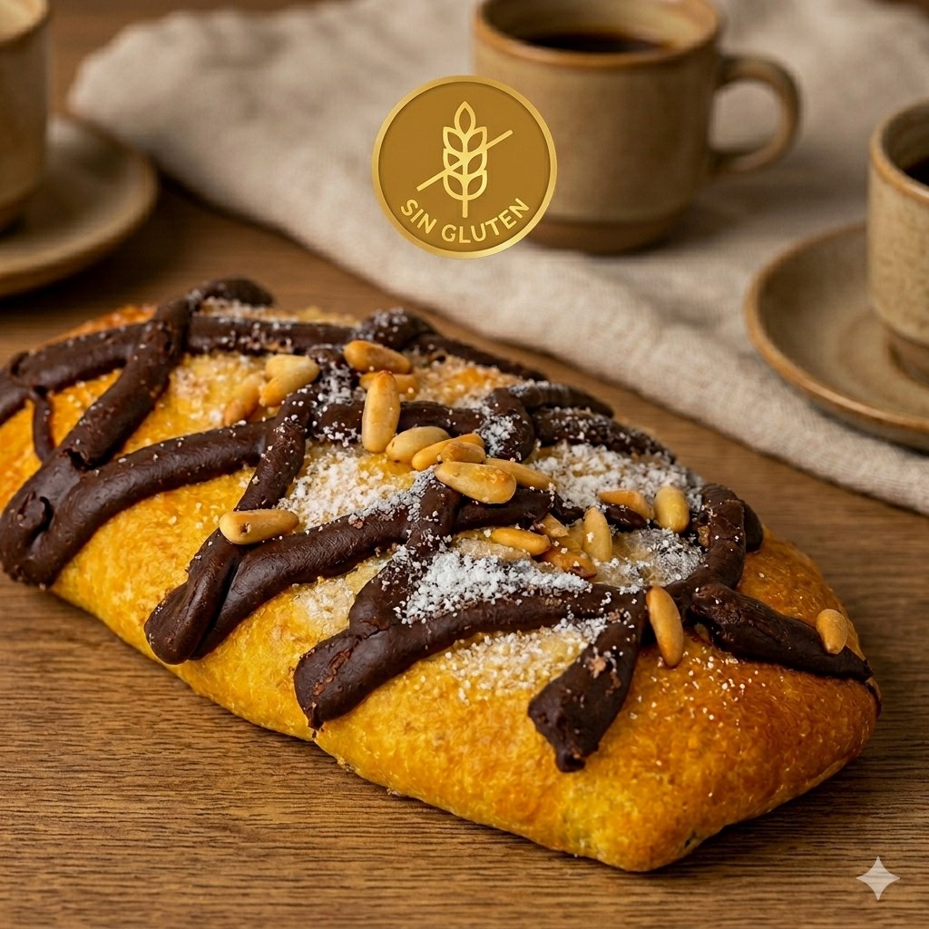Coca de briox de xocolata sense gluten